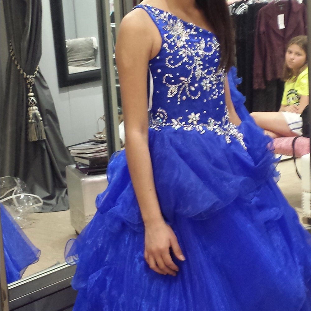 Mac Duggal Royal Blue Pageant or Formal Dress